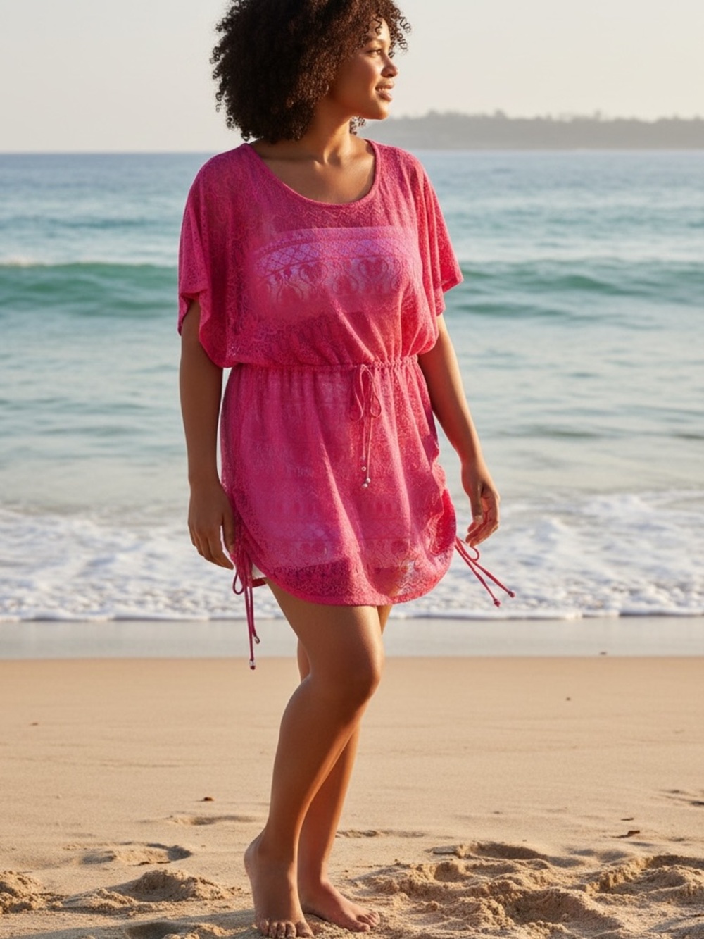 Catalina mesh pullover swimsuit cover. Size 3X GUC
